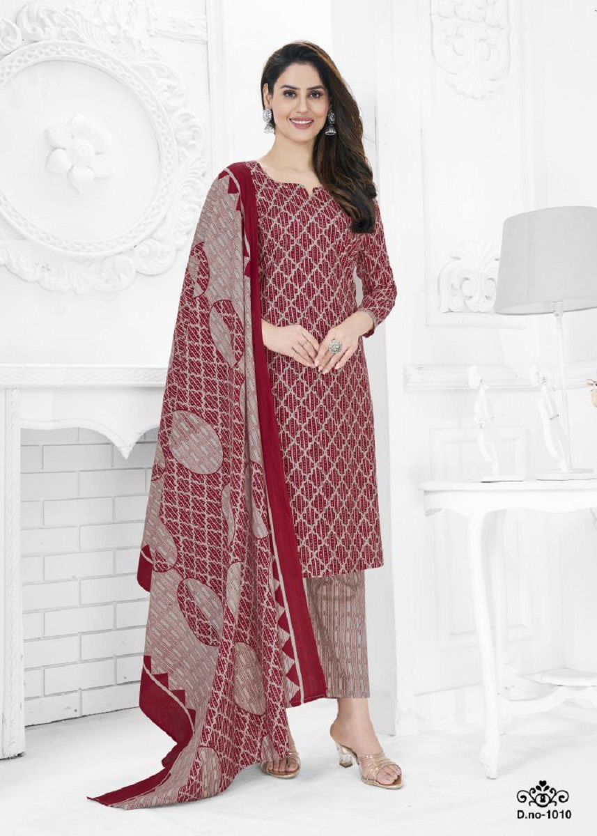 Pransee Vol 1 Ready Made Printed Cotton Dress
